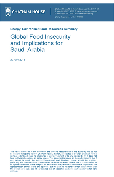 Water and Food Security